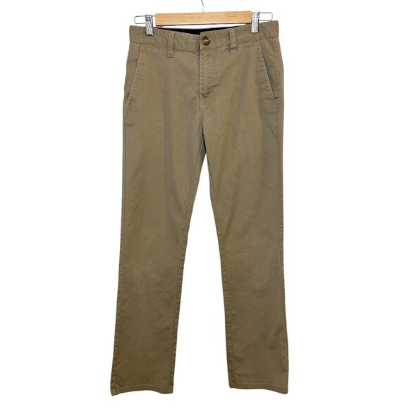 Volcom Mens Khaki Straight Leg Chino Pants Casual Everyday Wear - Picture 1 of 10